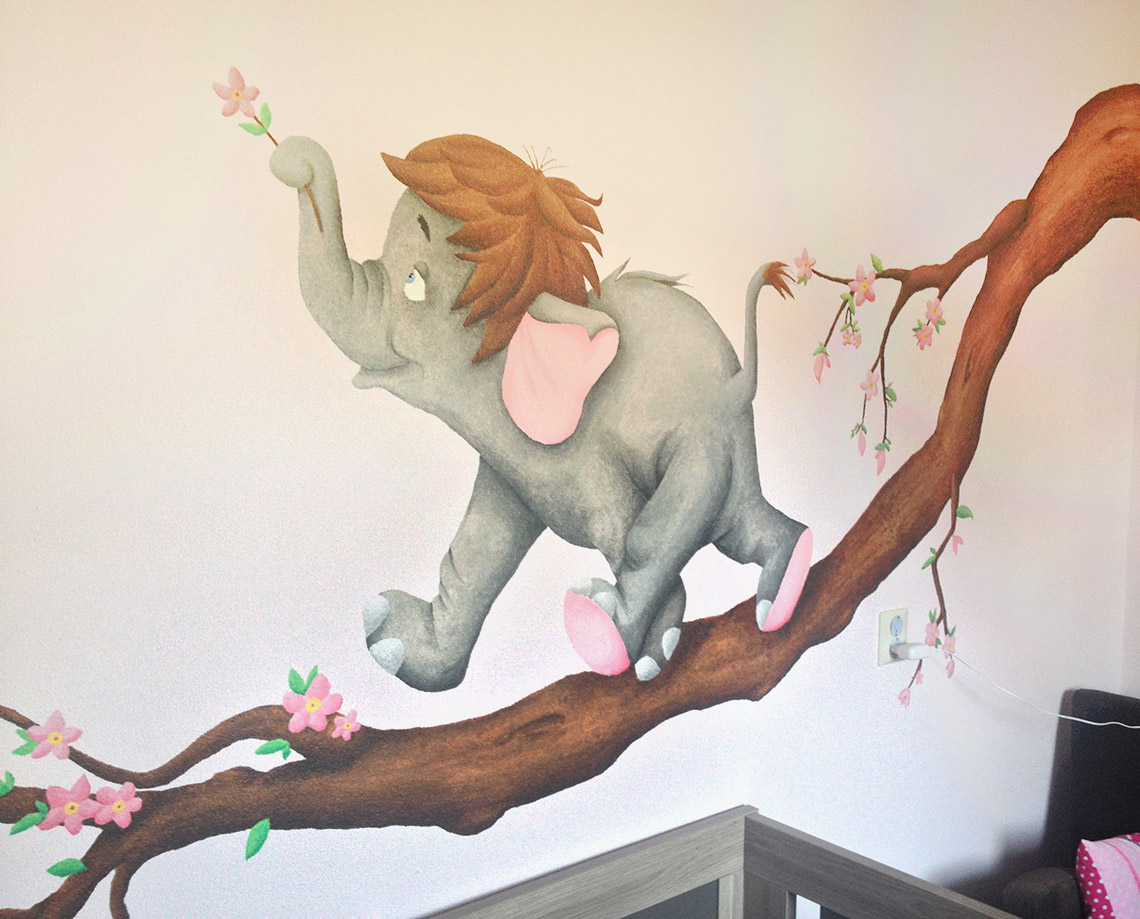 Muurschildering Jungle Book het resultaat